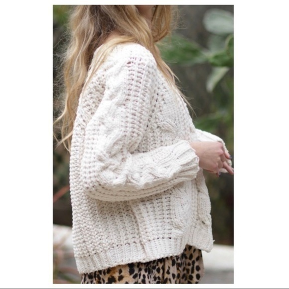 Cream’e Button Down Chunky Knit Cardigan - Picture 6 of 6